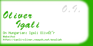 oliver igali business card